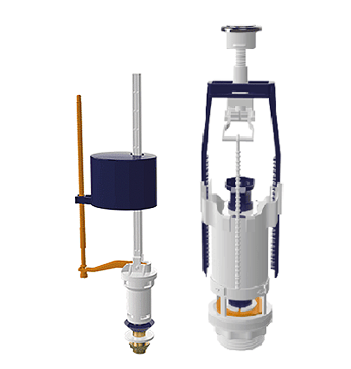MECANISME SIMPLE AQUARUIS AVEC ROBINET FLOTTEUR CUIVRE BAS 3/8 4162