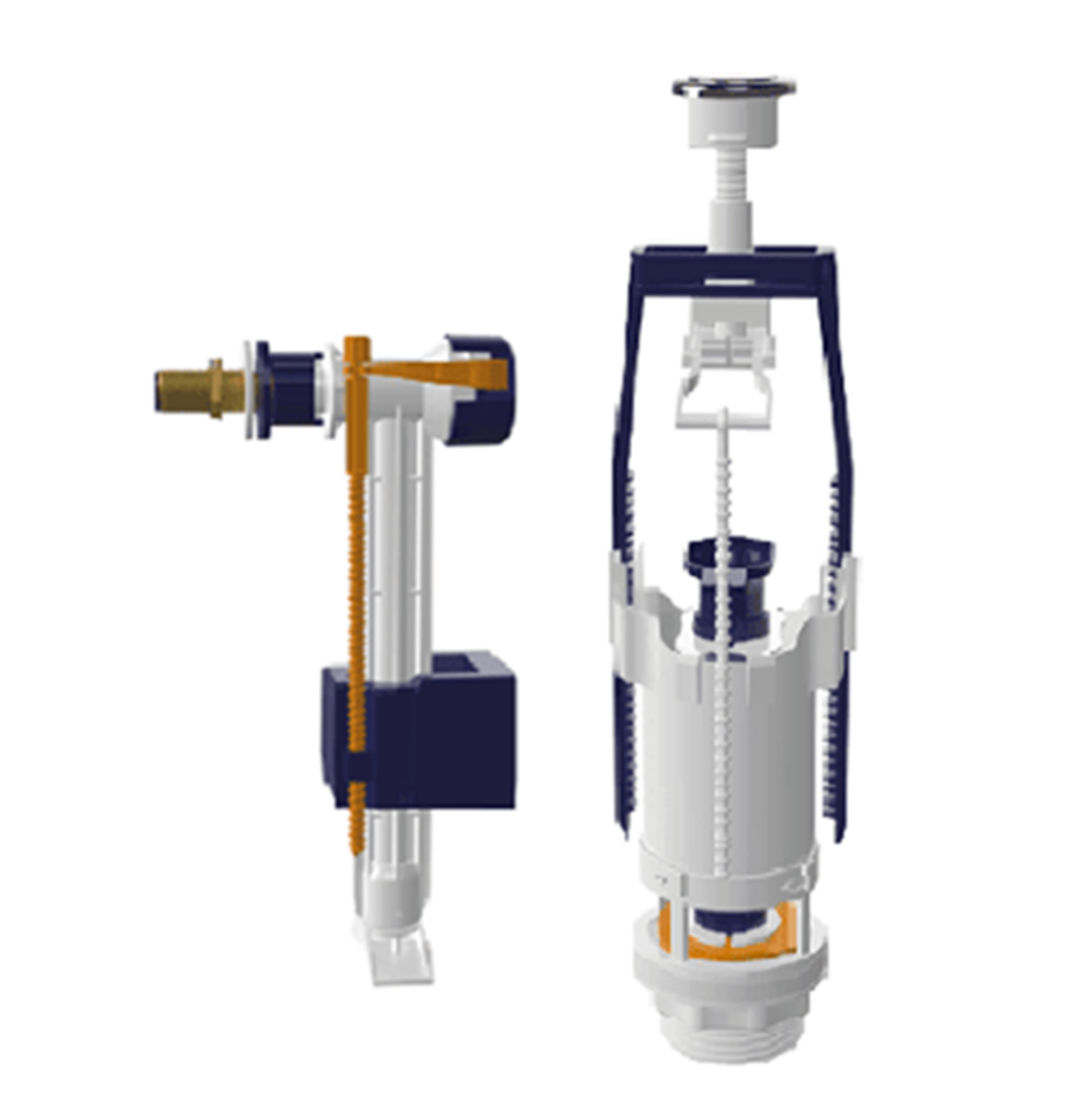 MECANISME S-STO  AQUARUIS AVEC ROBINET FLOTTEUR CUIVRE BAS 3/8  4367