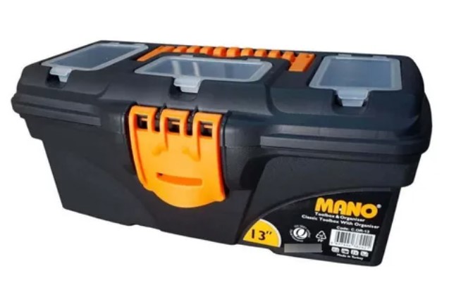 BOITE A OUTILS VIDE EN PVC CLASSIQUE MANO COR-13