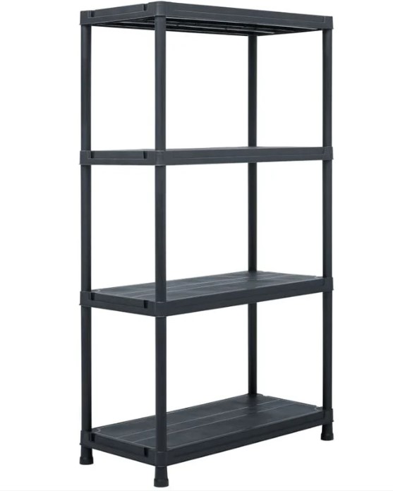 RAYONNAGE EN PLASTIQUE POID MAX 30KG/ETAGERE 4 ETAGES
