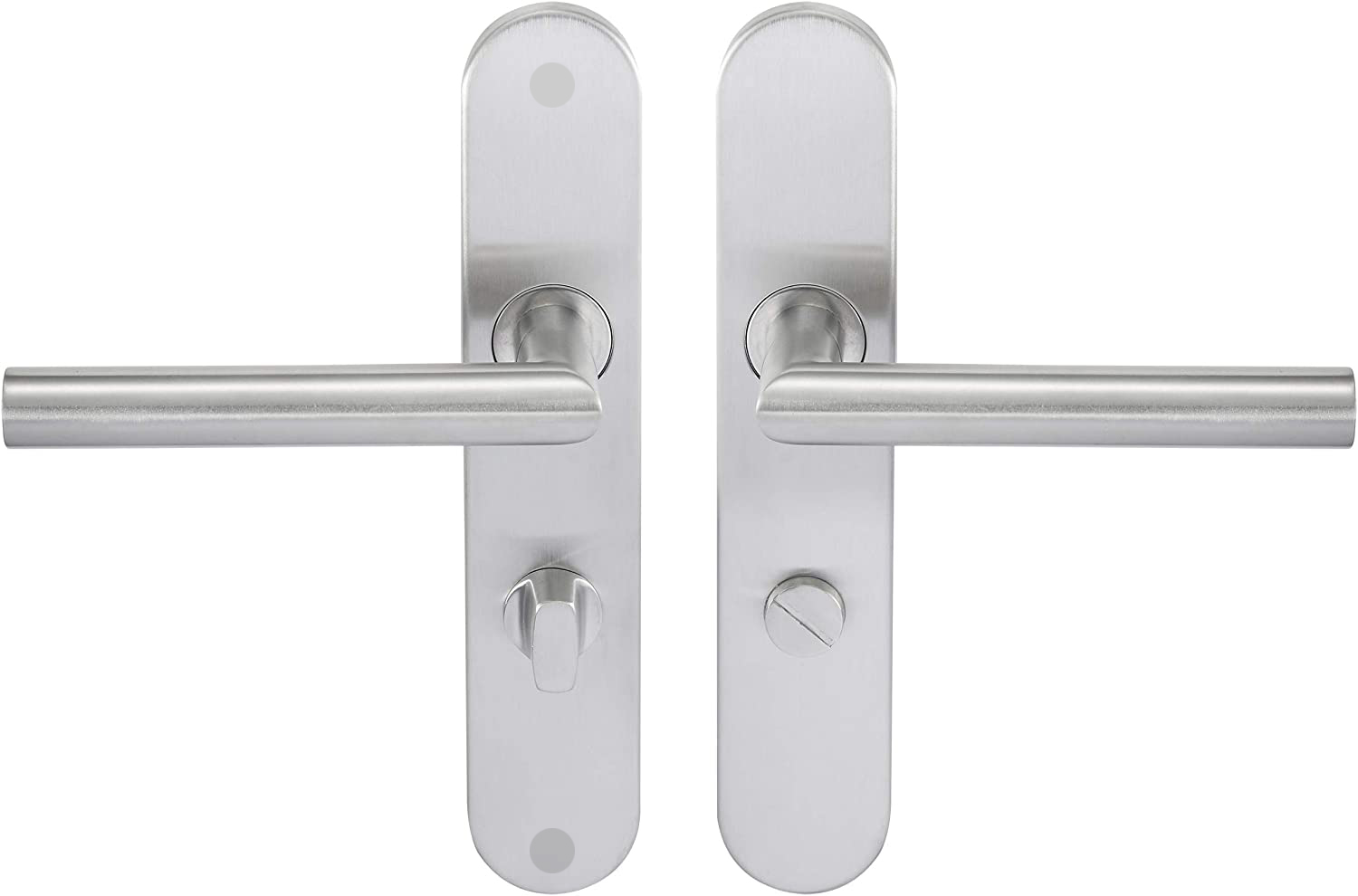 POIGNEE CLEDOR DE PORTE SUR PLAQUE JUMBO ALUMINIUM CHROME MAT CND