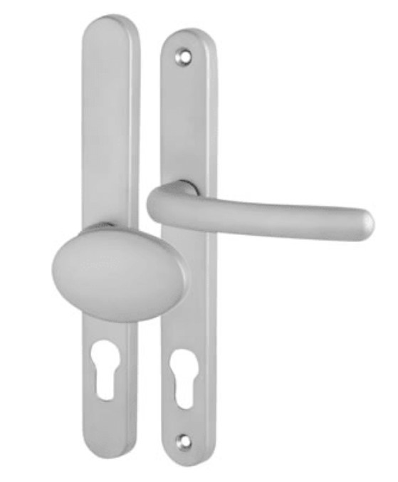 POIGNEE CLEDOR DE PORTE SUR PLAQUE JUMBO ALUMINIUM CHROME MAT PORTE PALIERE
