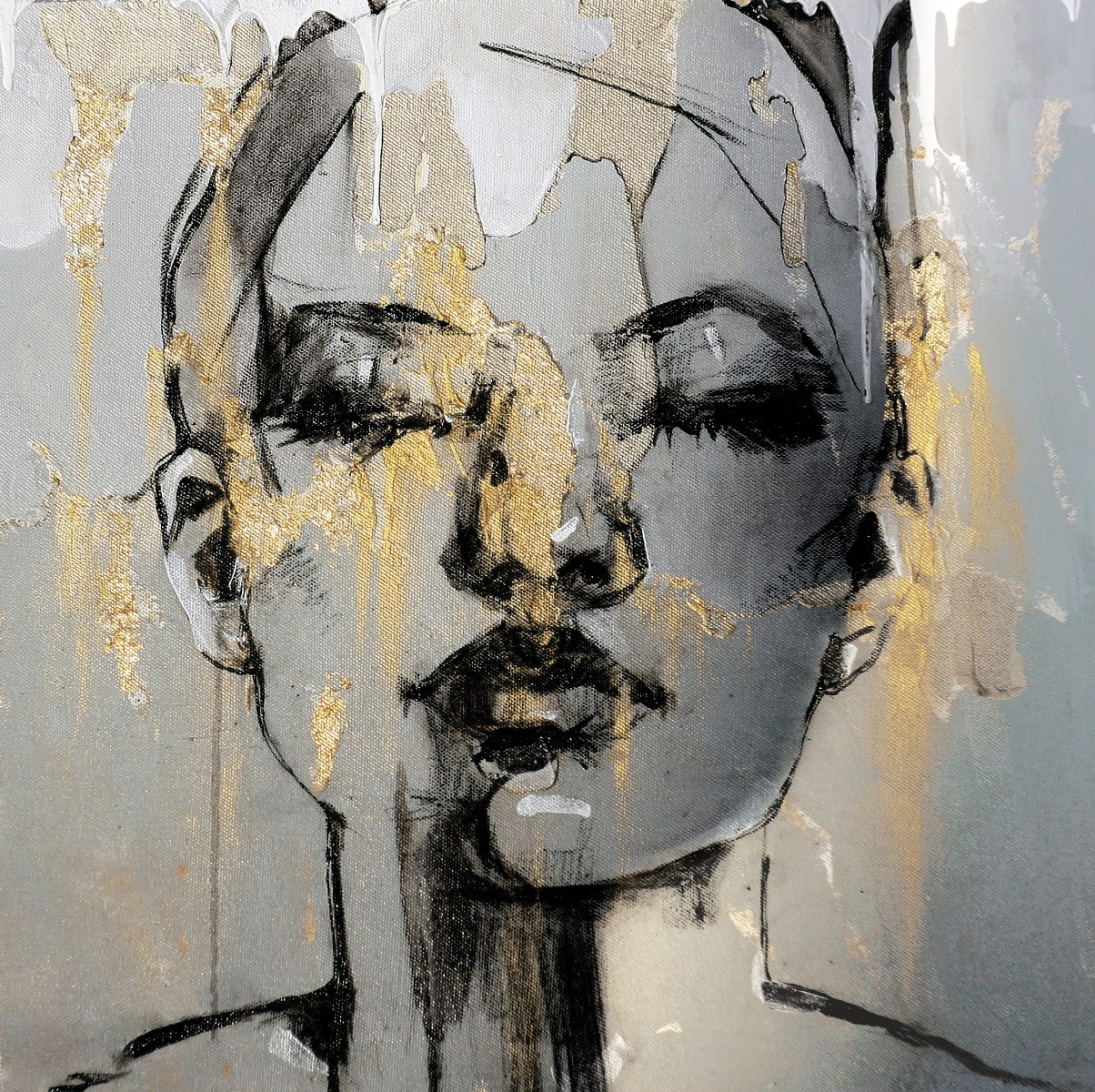 POSTER MOTIF FEMME ACRYLIQUE