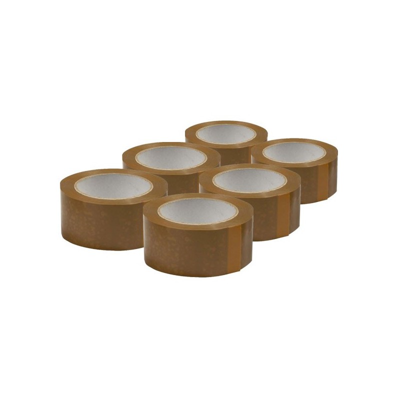 RUBANS ADHESIF HAVANE 50MM*100Y 6 PIECES