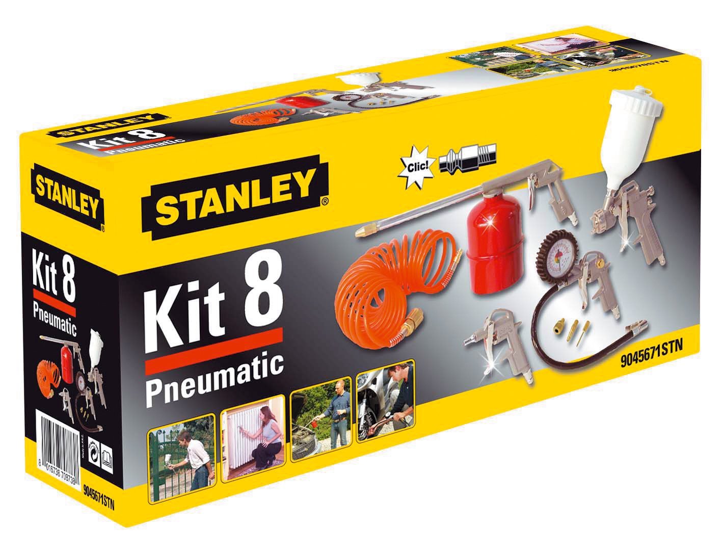 KIT BOX POUR COMPRESSEUR 8PCS  STANLEY REF 9045671STN