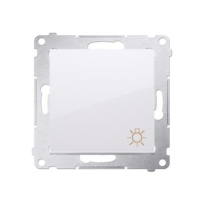 Poussoir lumière 16AX connexion à vis avec griffes blanc Simon 54