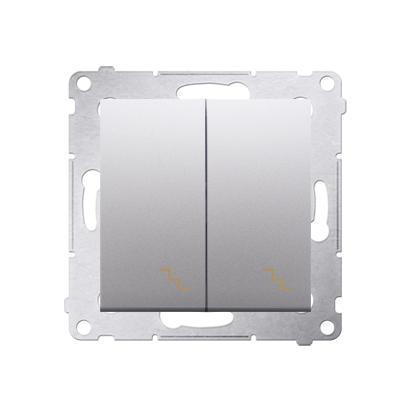 Double va et vient 10AX connexion à vis avec griffes Aluminium Simon 54
