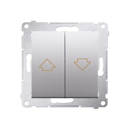 Double poussoir volet roulant 16AX connexion à vis avec griffes Aluminium Simon 54