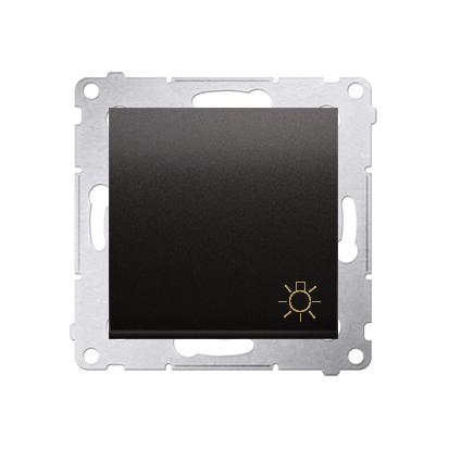 Poussoir lumière 16AX connexion à vis avec griffes Graphite Simon 54