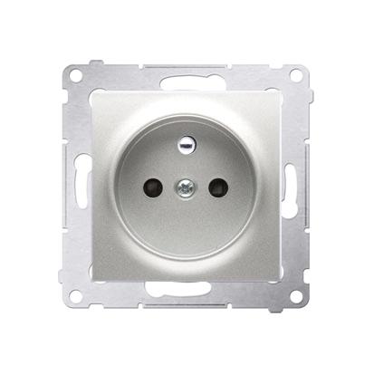 Prise de courant 2P+T connexion à vis avec griffes Aluminium Simon 54