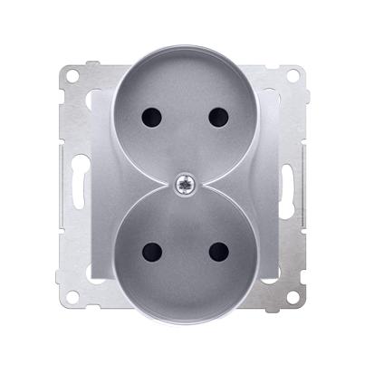 Prise de courant 2P connexion à vis avec griffes Aluminium Simon 54