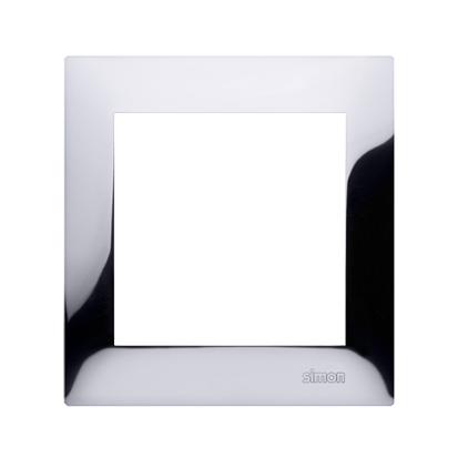 Cadre 1 élément chrome Simon 54 Premium