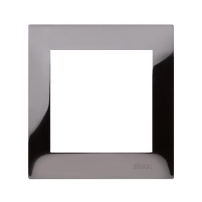 Cadre 1 élément acier noir Simon 54 Premium
