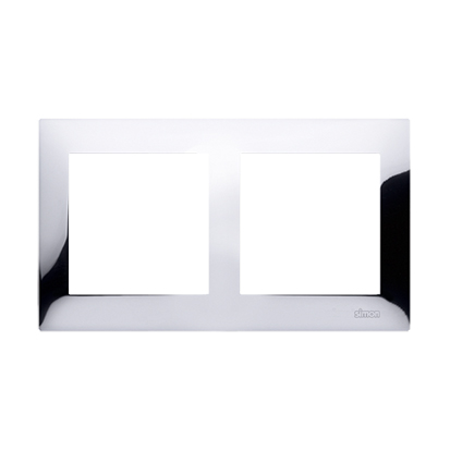 Cadre 2 éléments chrome Simon 54 Premium