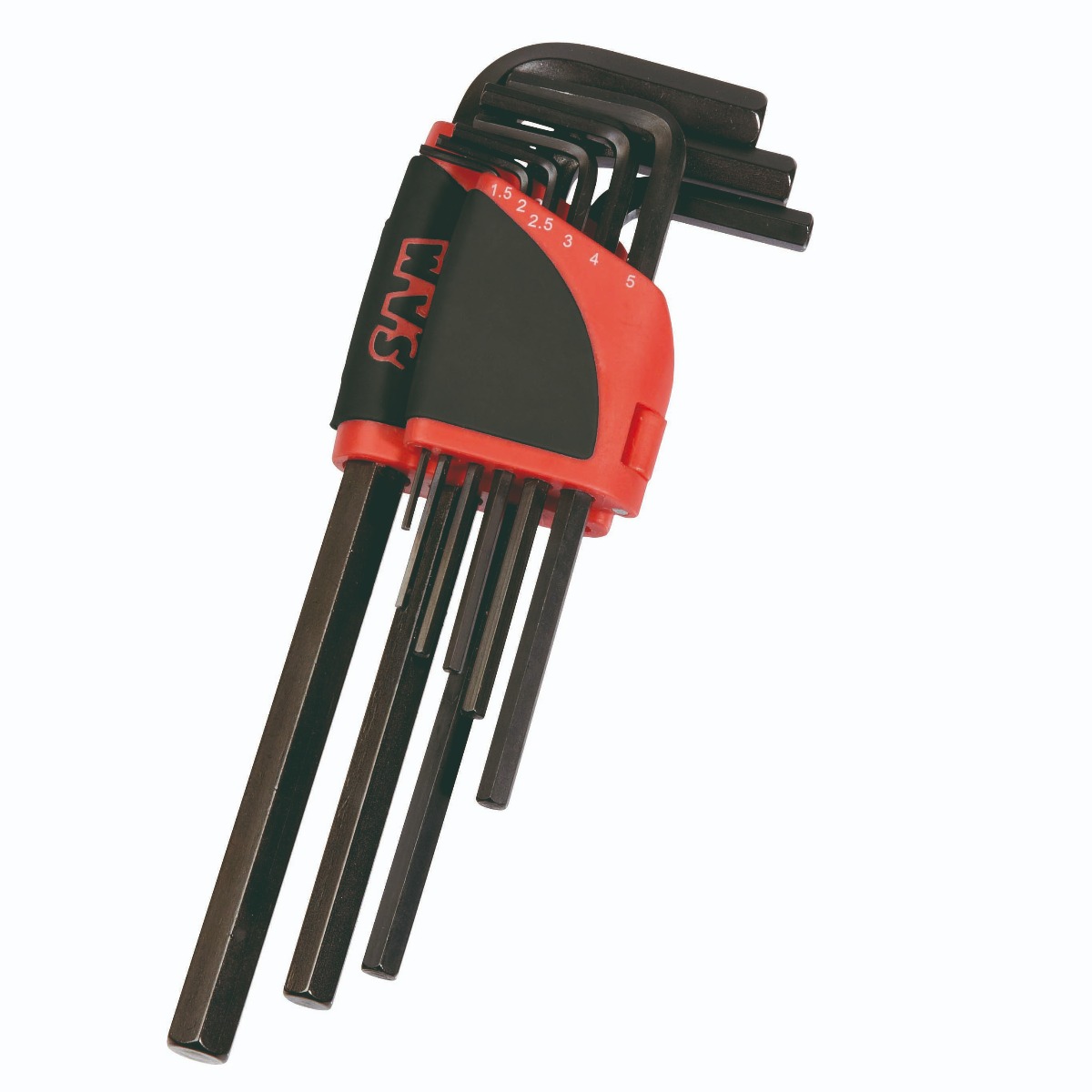 JEU DE 9 CLES MALES LONG TETE SPHERIQUE 1.5 A 10 MM SUR RATELIER MARQUE SAM