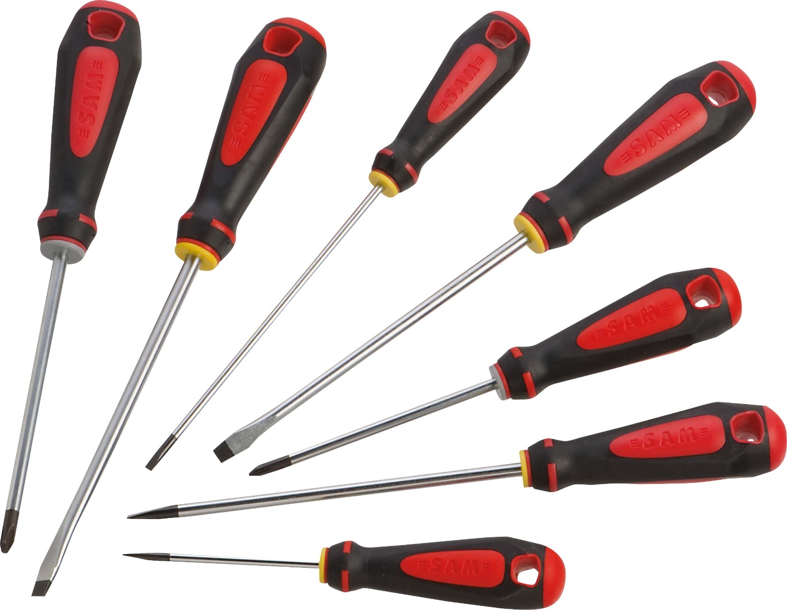 JEU DE 7 TOURNEVIS FENTE + PHILIPS MARQUE SAM REF GCPHJ7