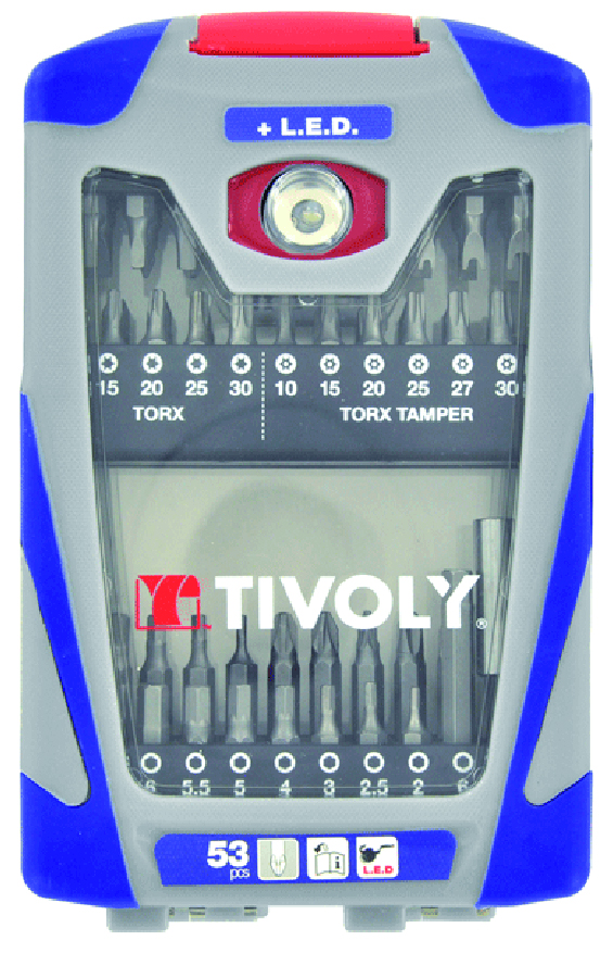 JEU DE EMBOUT DIFERENTE EMPRINTE 53PIECES TIVOLY REF 11501570040