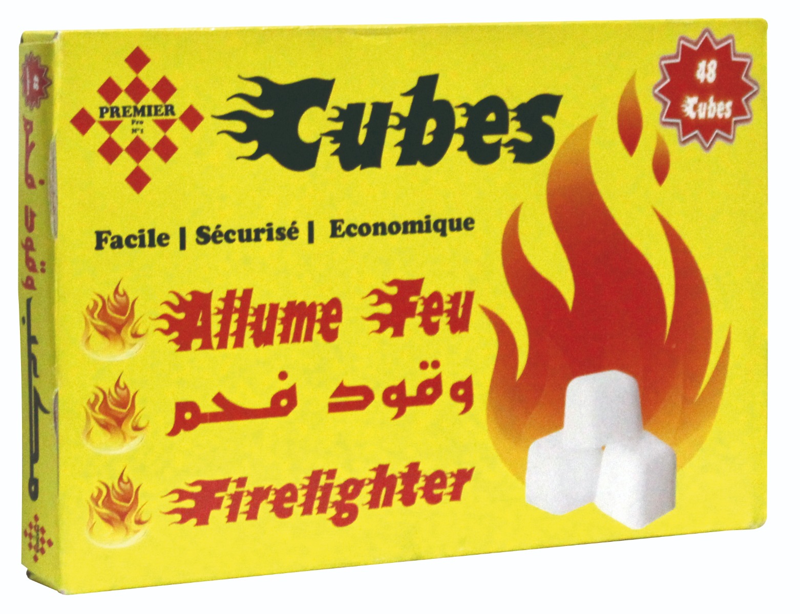 Cubes Allume-feu Sans Odeur - Lot De 100 - Pour BBQ, Feu Ouvert, Poêle - Fulgurant
