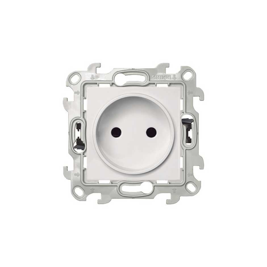 Prise 2P 16 A 250 V connexion rapide blanc Simon 24 Harmonie