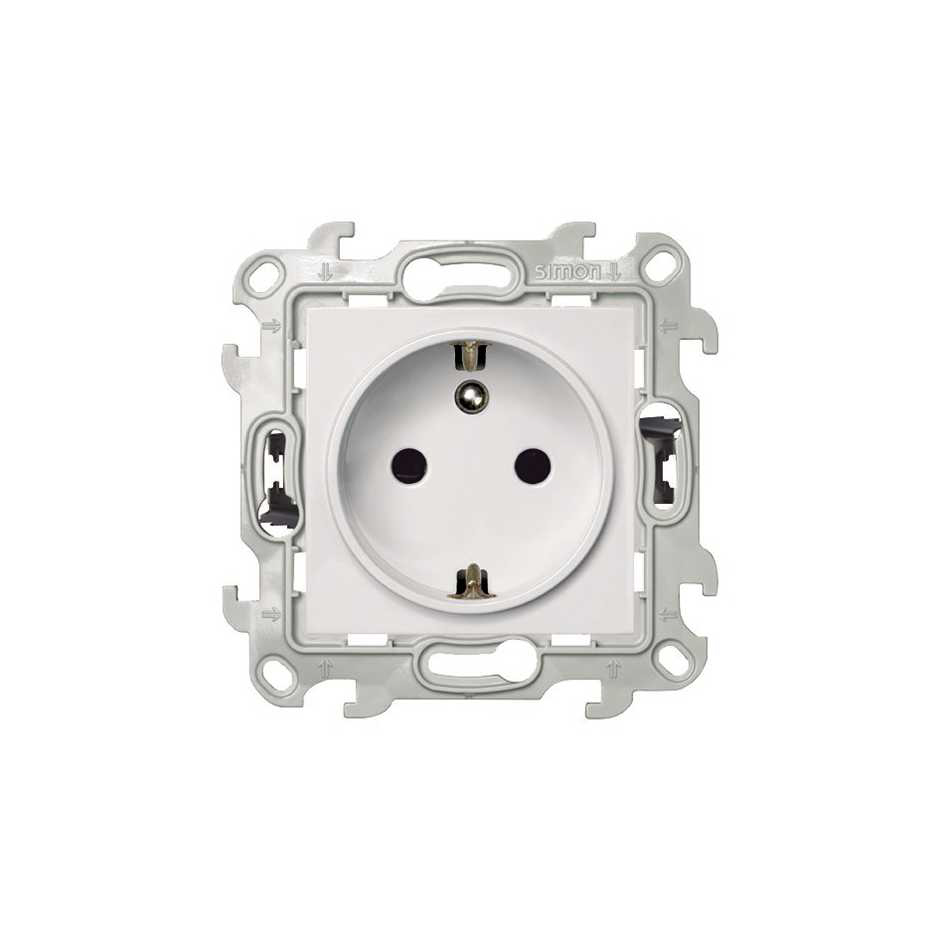Prise 2P+T 16 A 250 V connexion rapide blanc Simon 24 Harmonie