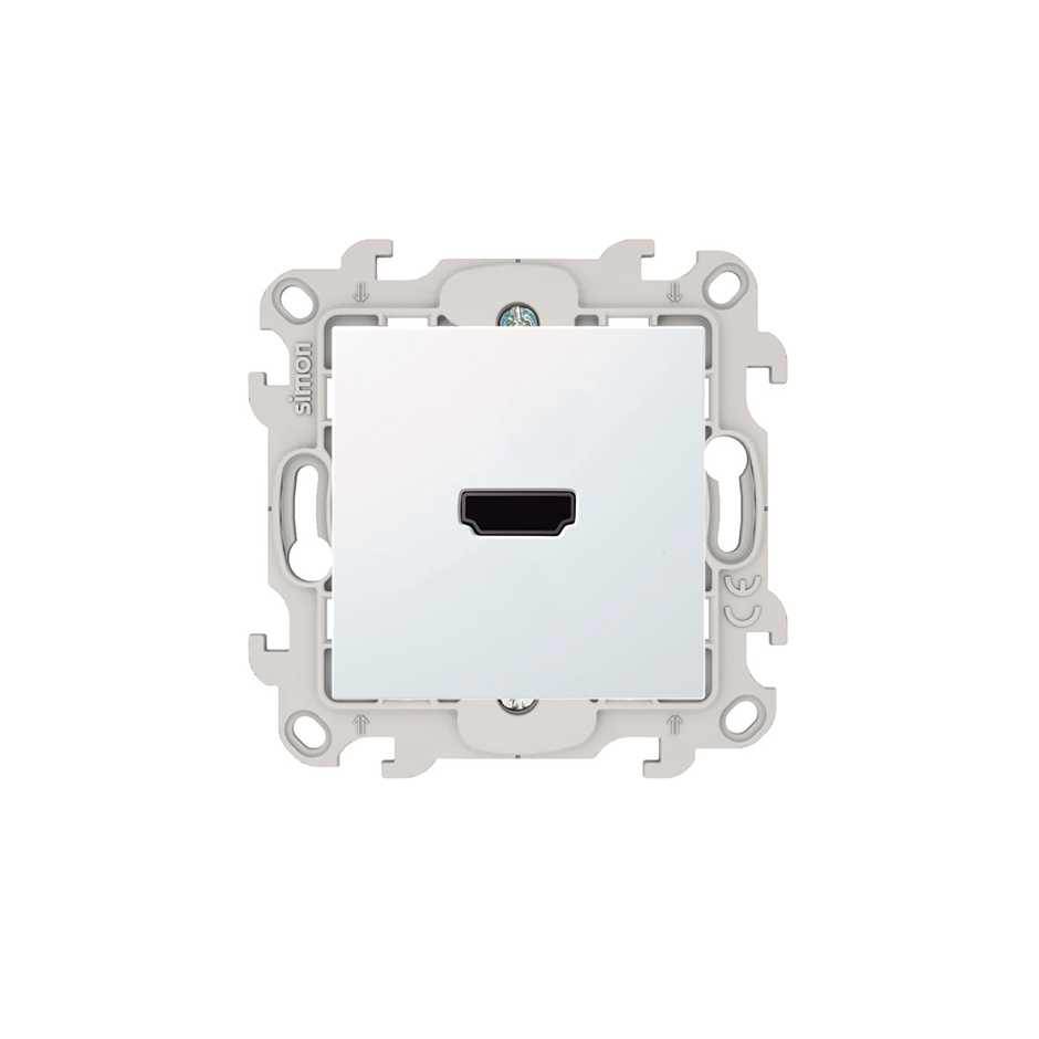 Connecteur HDMI 1.4 connexion à vis blanc Simon 24 Harmonie