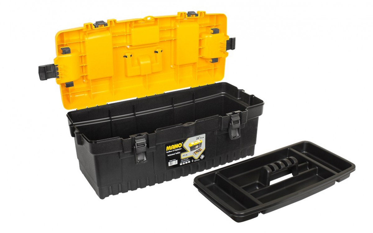 BOITE A OUTILS VIDE EN PVC PROFES A/ORGA 710X315X290MM MANO PT-26