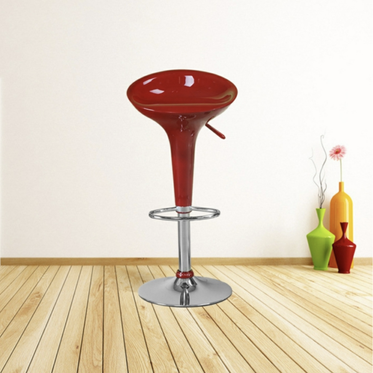 TABOURET DE BAR ROUGE
