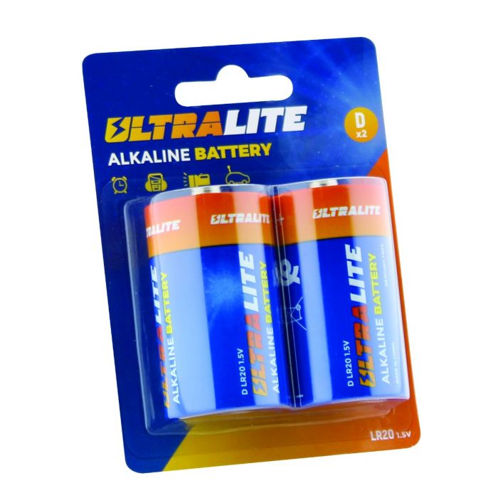 PILES ULTRALITE ALKALINE D 2 PIECES LR20/ D