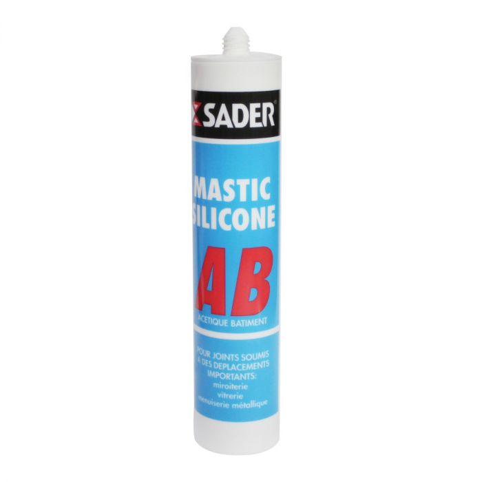 MASTIC SILICONE AB BLANC 310 ML SADER