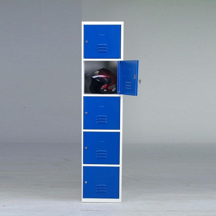 Vestiaire 5 casiers par colonne - Modèle sur pieds