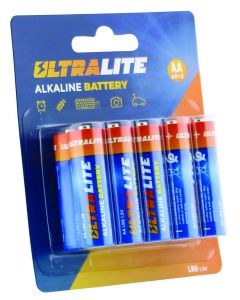 ULTRALITY ULTRALITE ALKALINE BATTERIES PACK OF 10 PIECES LR6 AA 1.5V LR6/ AA