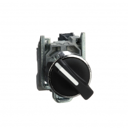 Harmony XB4 Tête Bouton Tournant à Crosse Diam. 22 2 Pos Fix Noir Schneider Zb4bj2