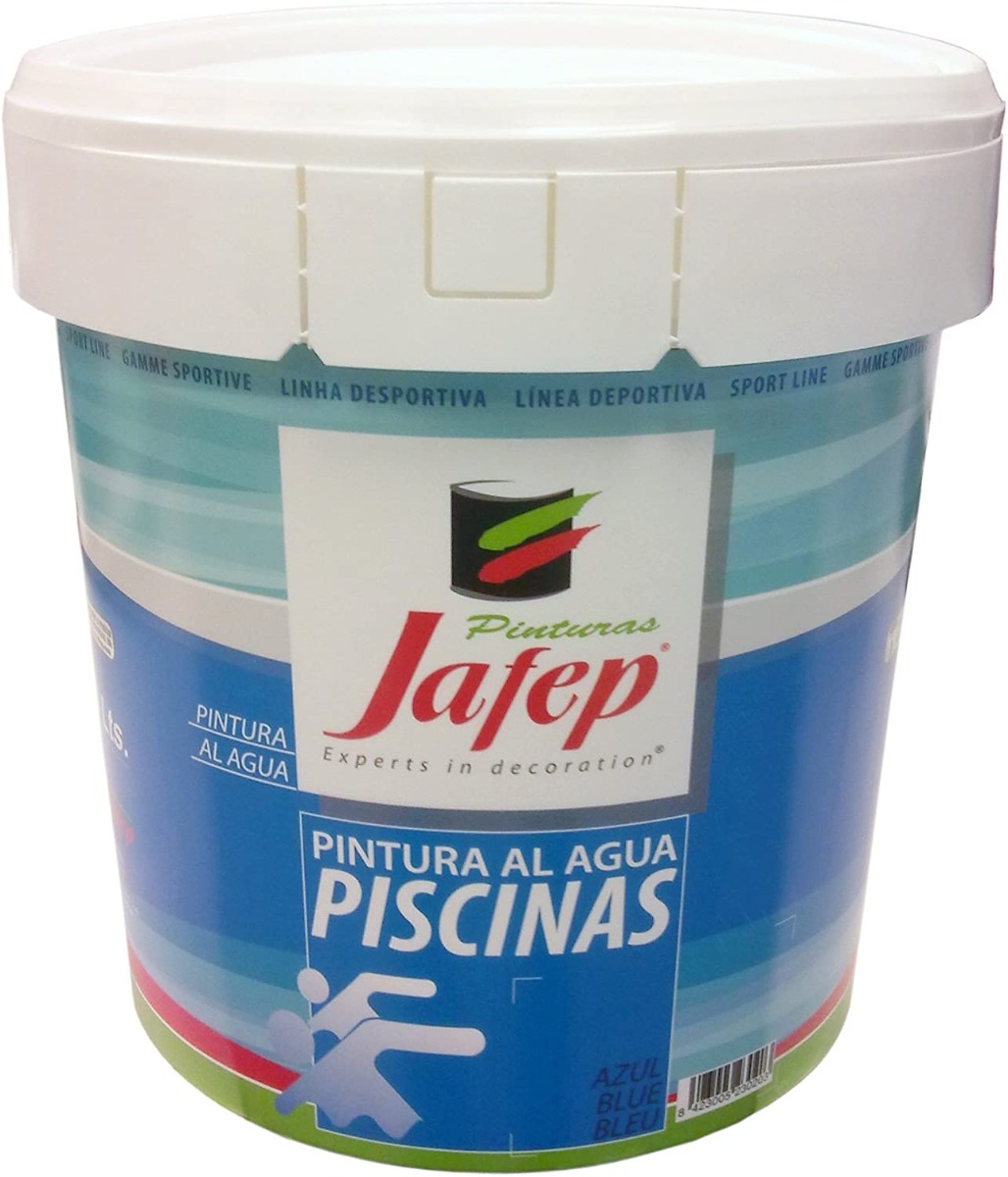 PEINTURE POUR PISCINE CAOUTCHOUC COULEUR BLEU  4KG