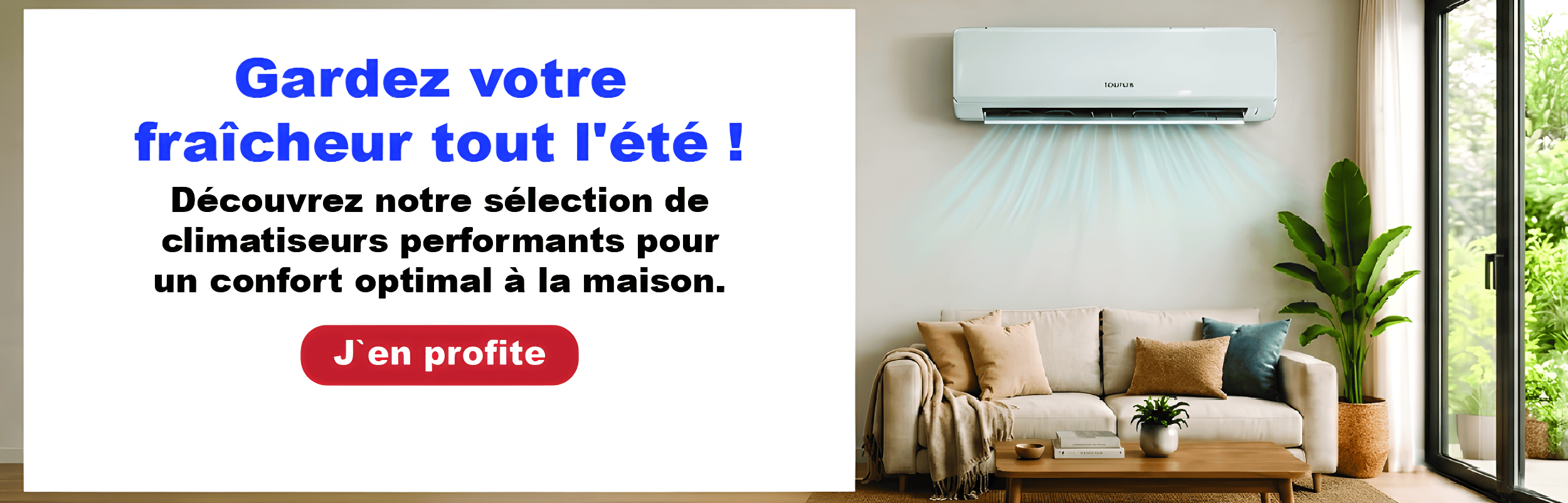 Bannière climatiseur été