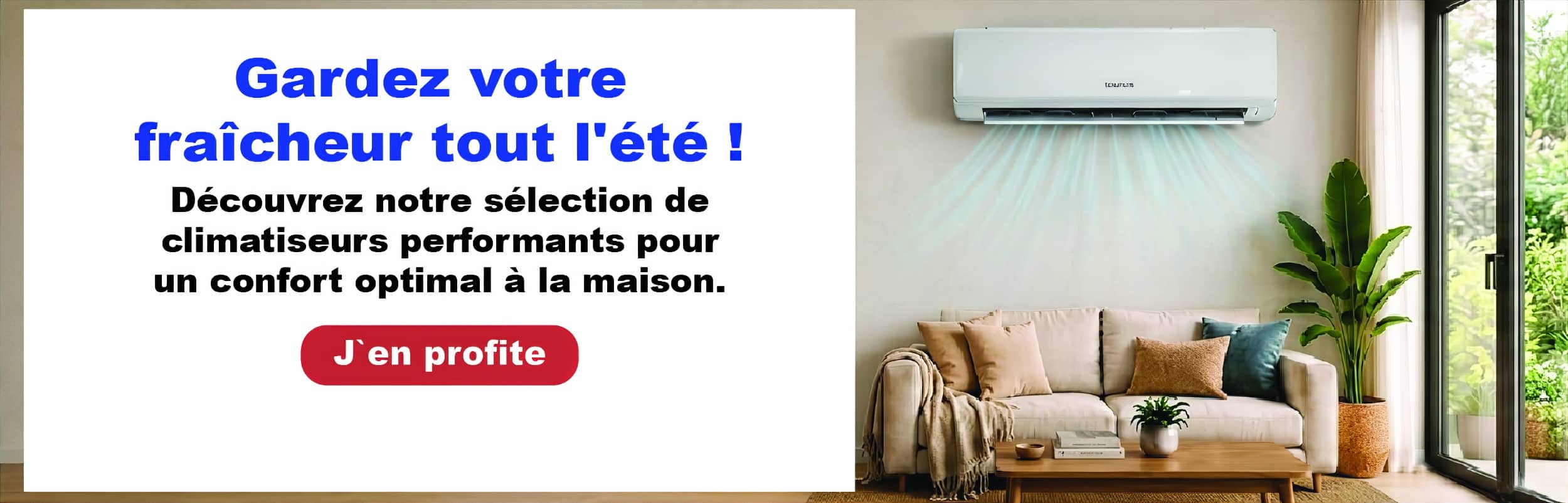 Bannière climatiseur été